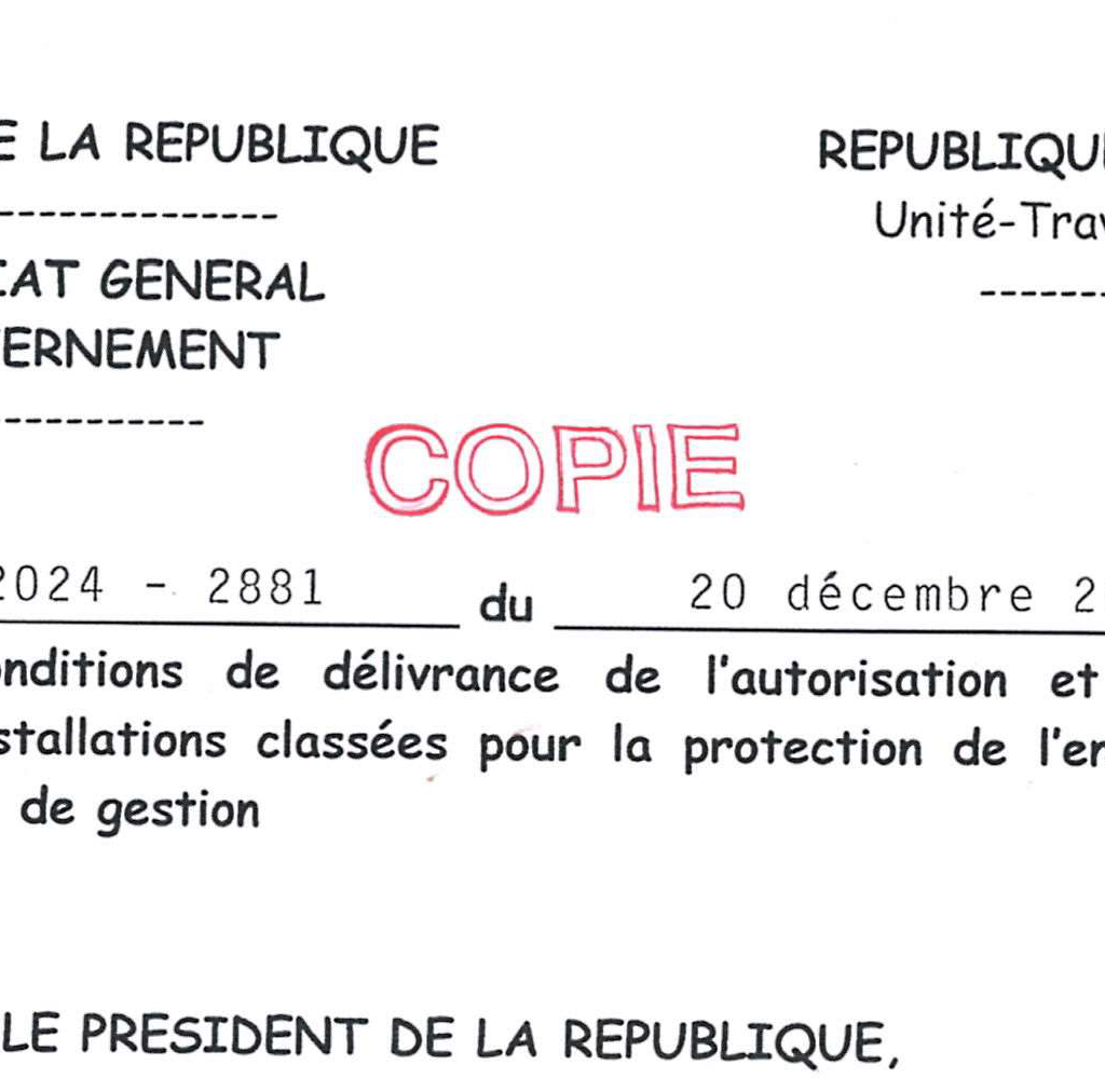 Décret n°2024-2881 du 20 décembre 2024 définissant les conditions de délivrance de l’autorisation et de l’attestation d’ouverture des installations classées pour la protection de l’environnement ainsi que leurs modalités de gestion